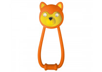 Фонарик задний KLS TEDDY оранжеый силиконовый, 2 LED, режимы: 100% (80ч), мигающий (125ч), батарейки: 2x 2032 (в компл.), влагозащита IPX 4