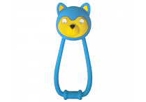 Фонарик задний KLS TEDDY синий силиконовый, 2 LED, режимы: 100% (80ч), мигающий (125ч), батарейки: 2x 2032 (в компл.), влагозащита IPX 4