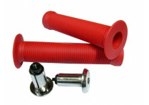 Velo грипсы vlg-411, 147мм, kraton, поверхность anti slip, с фланцами, с заглушками vlp-15-7, красные