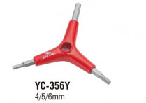Bike hand yc-356y трёхлучевой ключ: шестигранники 4/5/6мм