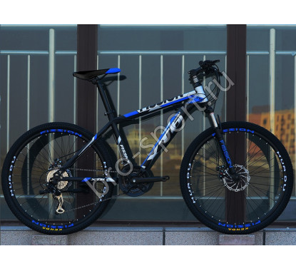 Велосипед Fission XT6 Черный с синим на спицах