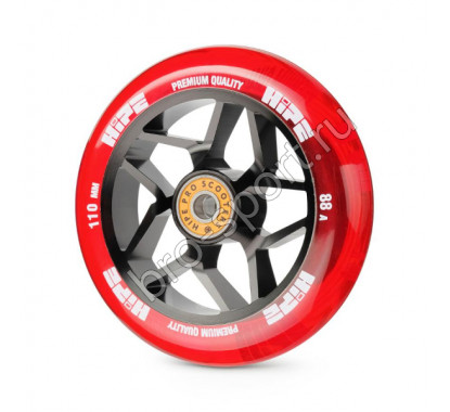 Колесо HIPE H01A 110мм black/transparent red