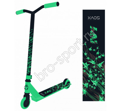 Самокат трюковый XAOS Ivy Green, 100 мм