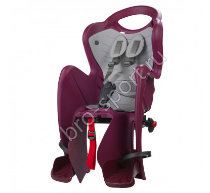BELLELLI Сидение заднее Mr Fox Clamp  PLUM LUX, до 22кг